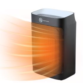 Ceramic Space Heater, Portable Electric Heater for Home Bedroom Office, Digital Touch Display, Adjustable Thermostat, Overheat & Tip-Over Protection