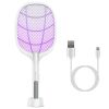 2 in 1 Electric Rechargeable Bug Zapper Mosquito Insect Killer Fly Swatter Mosquito Zapper Racket Mosquito Trap Catcher