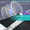 2 in 1 Electric Rechargeable Bug Zapper Mosquito Insect Killer Fly Swatter Mosquito Zapper Racket Mosquito Trap Catcher