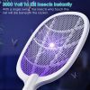 2 in 1 Electric Rechargeable Bug Zapper Mosquito Insect Killer Fly Swatter Mosquito Zapper Racket Mosquito Trap Catcher